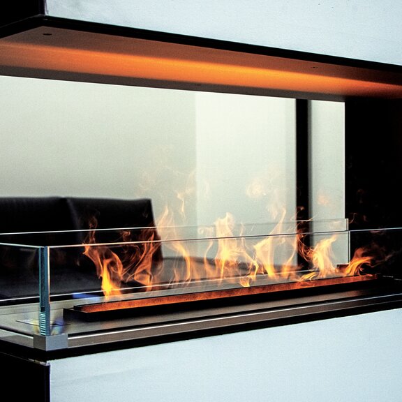 Fuoco elettrico Hybrid Mist Lastra di vetro divisorio per ambienti