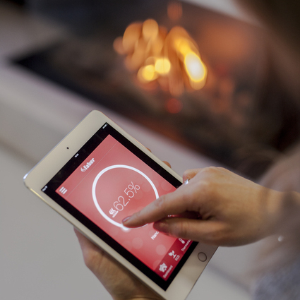 Faber ITC app for operating the MatriX 800/650 front gas fireplace