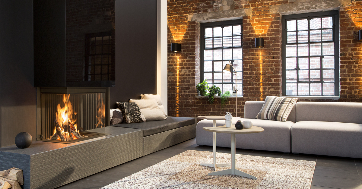 W66/48S fireplace insert - view of the flames from all sides | Attika