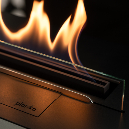 Glass pane for bioethanol fireplaces FLA 4